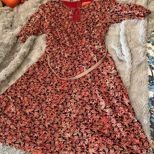 ModCloth velvet floral dress.